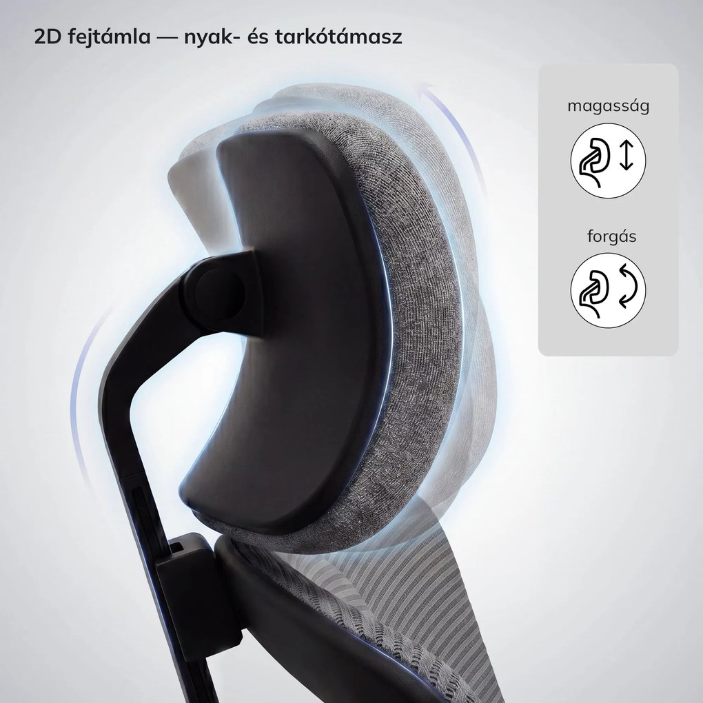 Ergonomikus hálós irodai szék sötétszürke AXIS