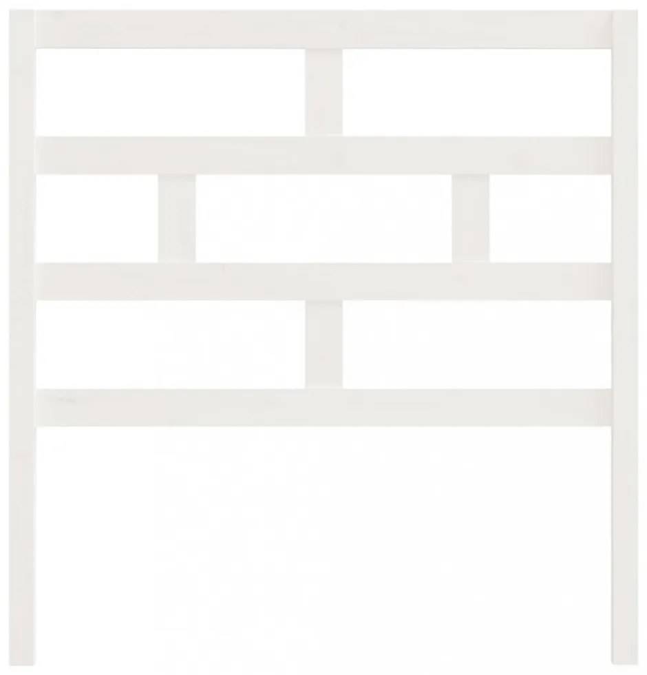 fehér tömör fenyőfa ágyfejtámla 96 x 4 x 100 cm