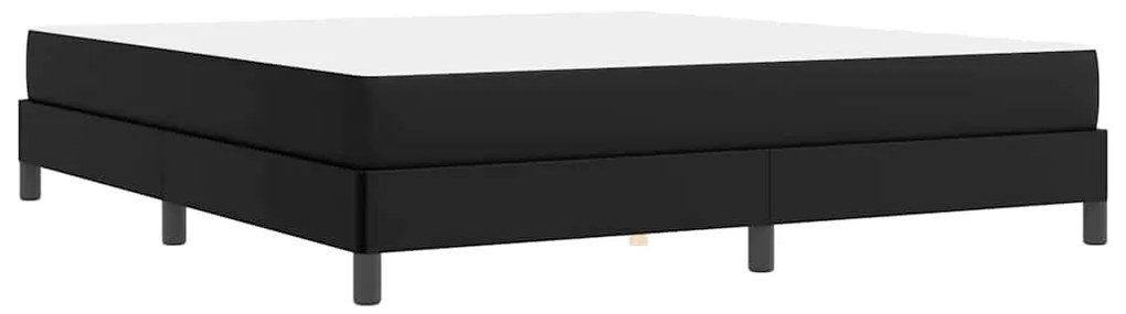 Ágy matracmal Fekete 180 x 200 cm Műbőr