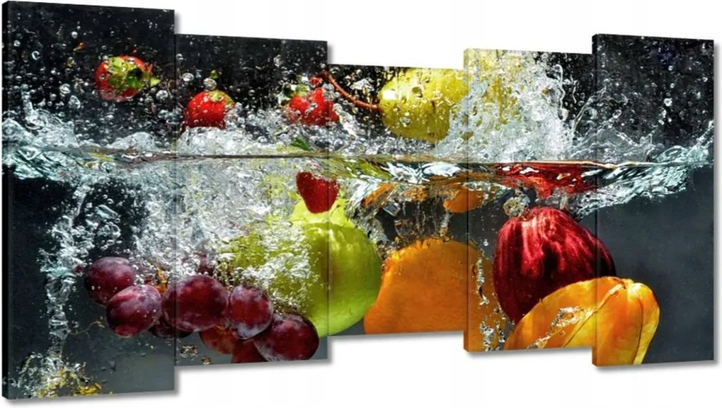 Vászonkép 150x80 Gyümölcsök a vízbe esve