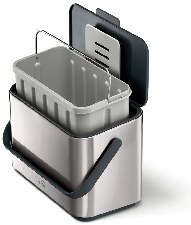Ezüstszínű komposztálható hulladék gyűjtő 4 l Collect – Joseph Joseph