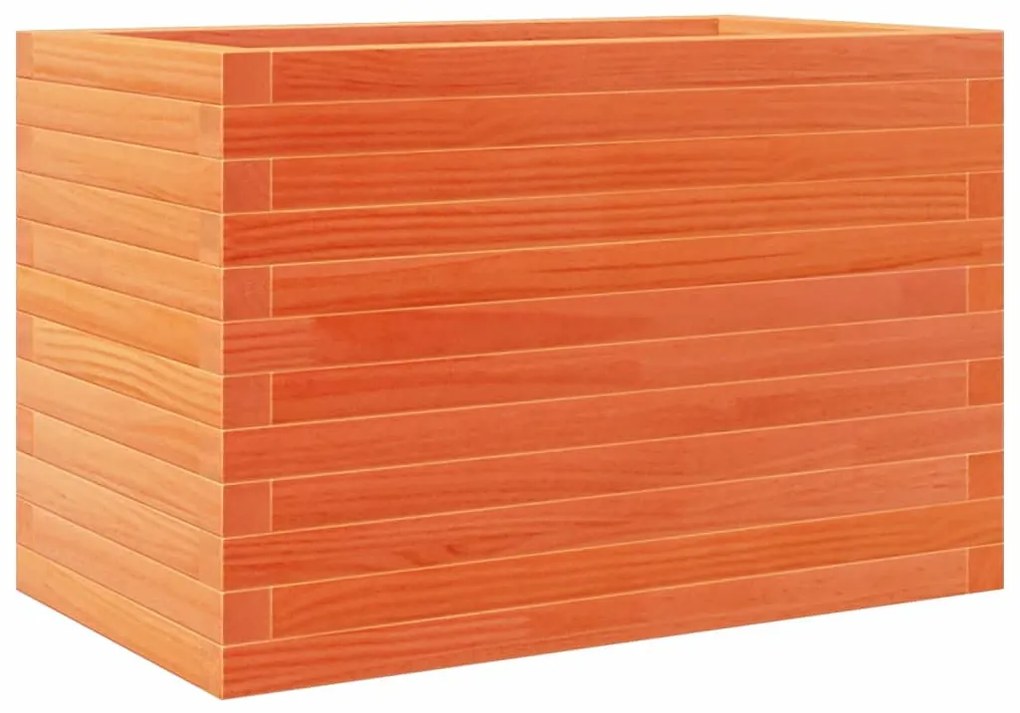viaszbarna tömör fenyőfa kerti virágtartó 70 x 40 x 45,5 cm