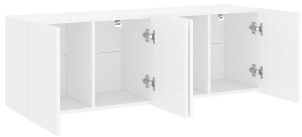 2 db fehér falra szerelhető TV-szekrény 60 x 30 x 41 cm