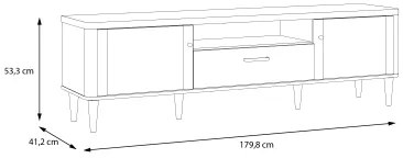 TV-állvány VIRO barna/bézs