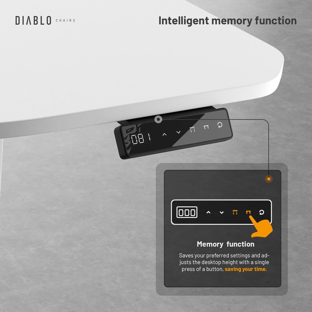 Diablo X-Tensio Állítható Magasságú Íróasztal 1600 Fehér