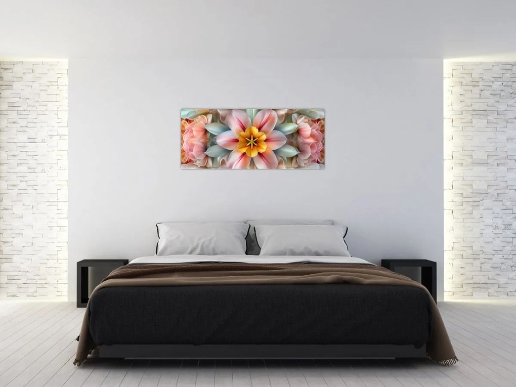 Kép - Kaleidoszkópos virág (120x50 cm)