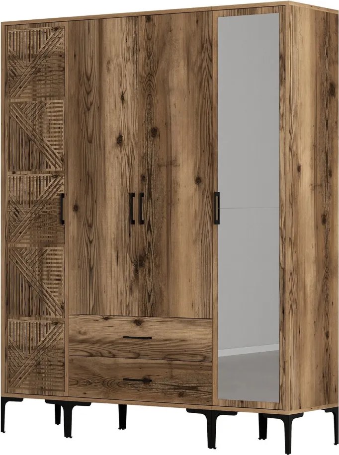 Kumsal gardróbszekrény, dió, 160 cm – TR845HCT5467