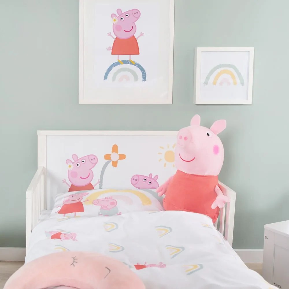 Fehér gyerekágy 70x140 cm Peppa Pig – Roba