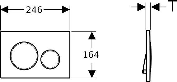 Függesztett WC + OTTAWA WC-ülőke + SIGMA nyomólap + falba építhető modul + alátét