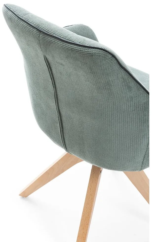 Zöld kárpitozott karfás étkezőfotel szett 2 db-os Donatelo – Marckeric