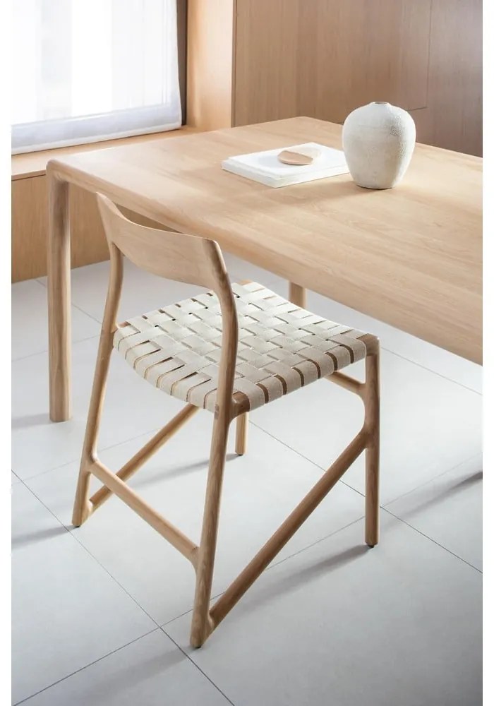 Tölgyfa étkezőasztal 90x200 cm Derven – Gazzda