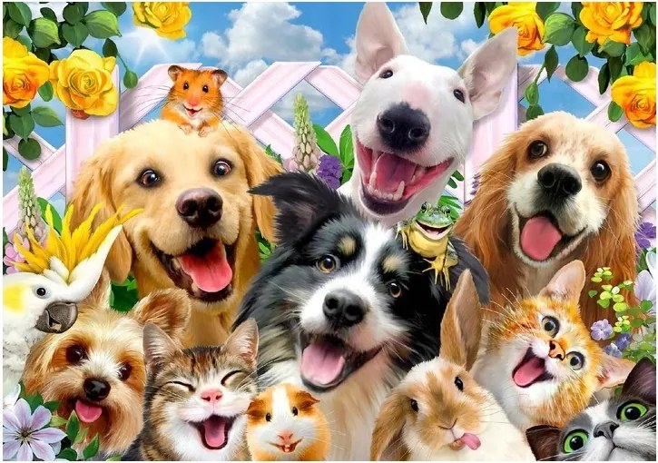 Gyerekszoba Tapéta Kutyák Állatok Fotótapéta 368x254