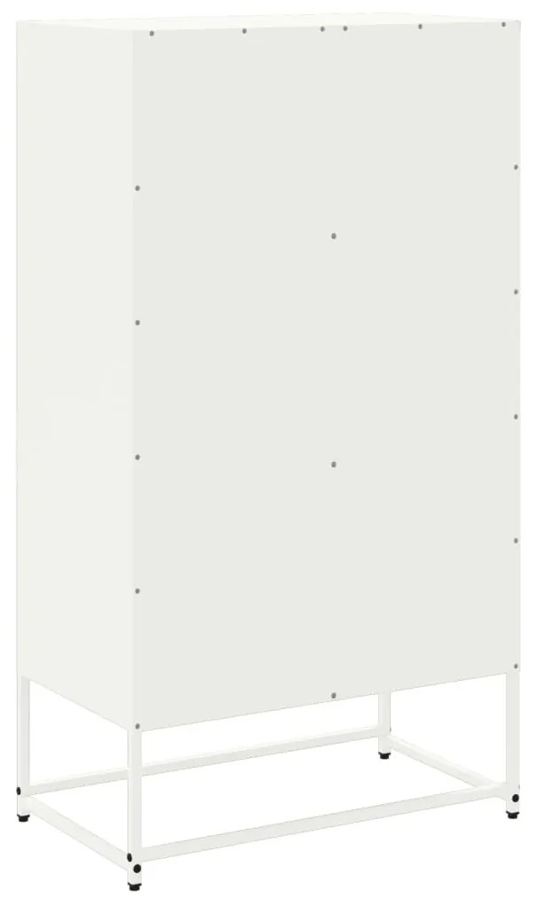 fehér acél magasszekrény 68,5 x 38,5 x 123,5 cm