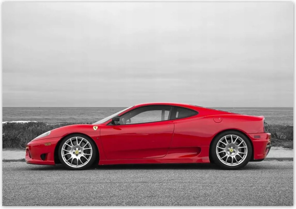 Poszterek 100x70 Piros Ferrarik a tengerparton