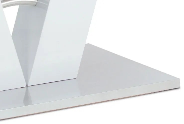 Masă modernă 120+40x80 cm. Culoare alb Ht-510