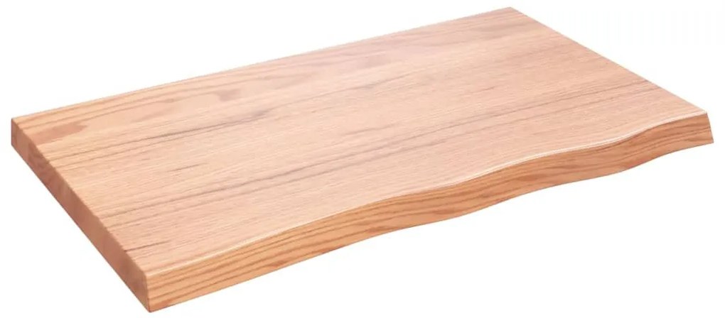 világosbarna kezelt tömör tölgyfa asztallap 100x60x(2-6) cm