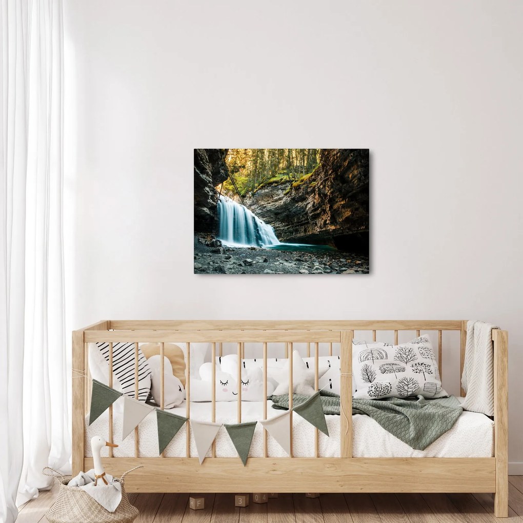 Erdei vízesés képe (70x50 cm)