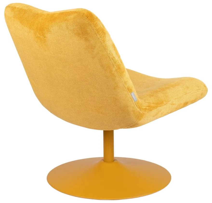 Okkersárga bársony fotel Bubba – Zuiver