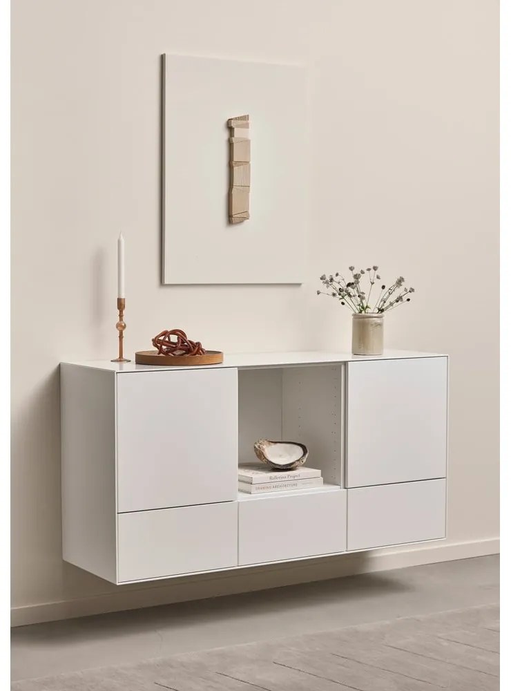 Fehér alacsony függő komód 135x68 cm Edge by Hammel – Hammel Furniture