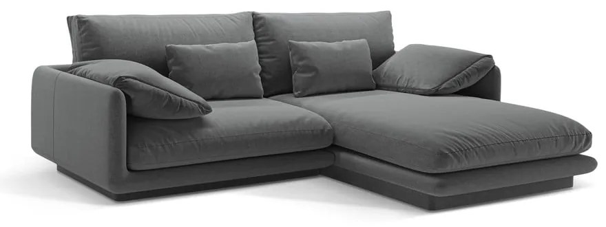 Sötétszürke sarokkanapé (jobb oldali) Torino – Micadoni Home
