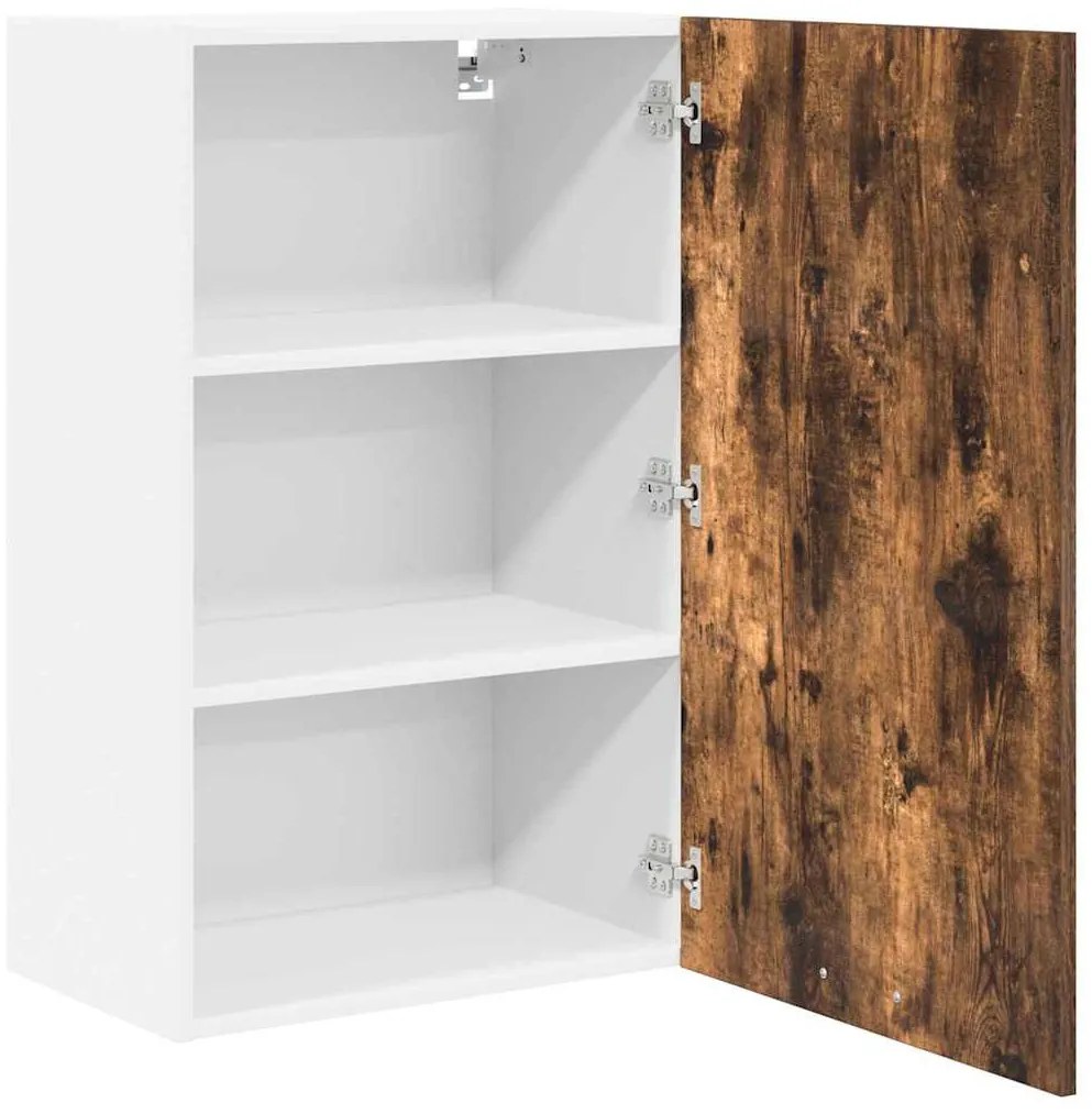 Függő szekrény Riga Füstölt tölgy és fehér 50 x 31 x 80 cm