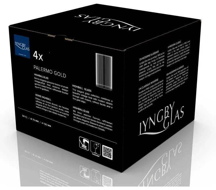 Pohár szett 4 db-os 500 ml Palermo – Lyngby Glas