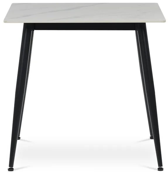 Étkezőasztal 80×80 cm, Kerámia Márvány Lappal. HT-398M WT