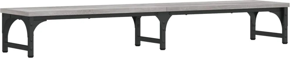 vidaXL szürke sonoma színű szerelt fa monitorállvány 105x23x15,5 cm