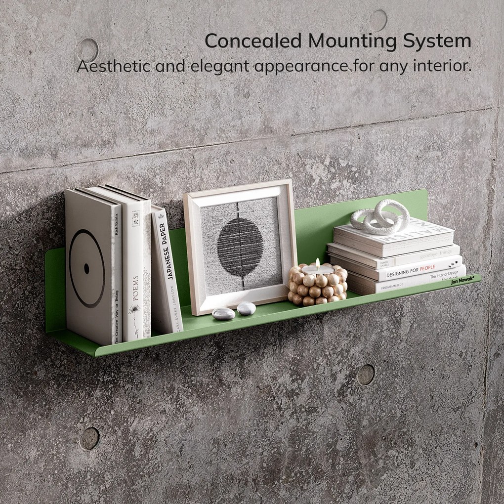 Fali polc JOANNE 700 mm, Fresh Style: pasztellzöld