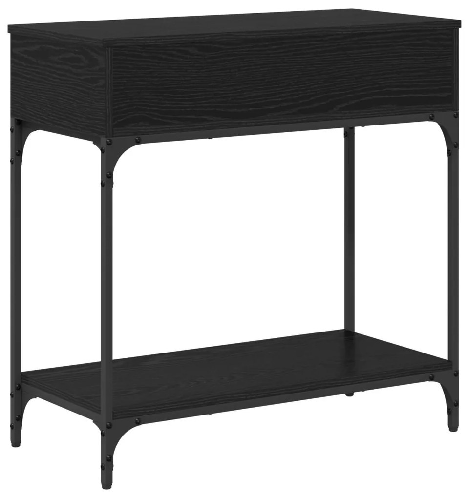 Konzolasztal Fekete tölgy 75x34.5x75 cm Mérnöki fa