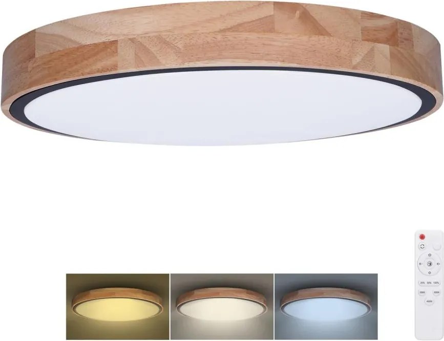 Solight WO8005 - dimmelhető LED lámpatest IRON OAK LED/48W/230V 3000-6500K átm. 40 cm+távirányító