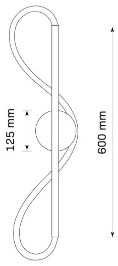 LED Fali lámpa EMMA LED/19W/230V fekete