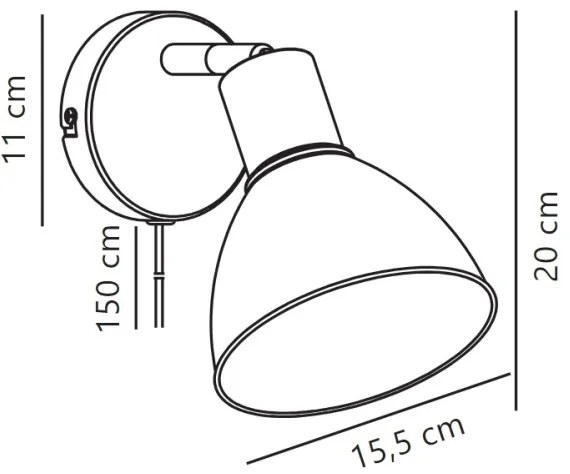 Nordlux - Fali spotlámpa POP 1xE27/18W/230V bézs