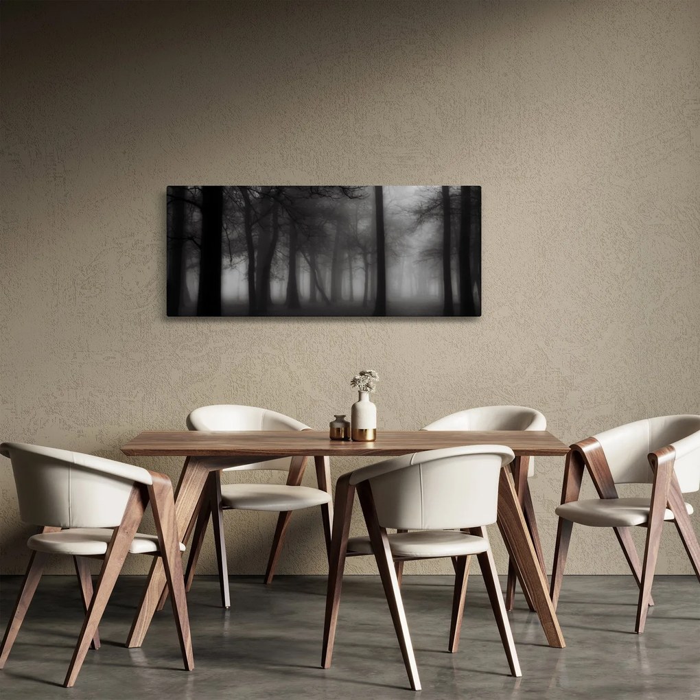 Kép - erdő a ködben (120x50 cm)
