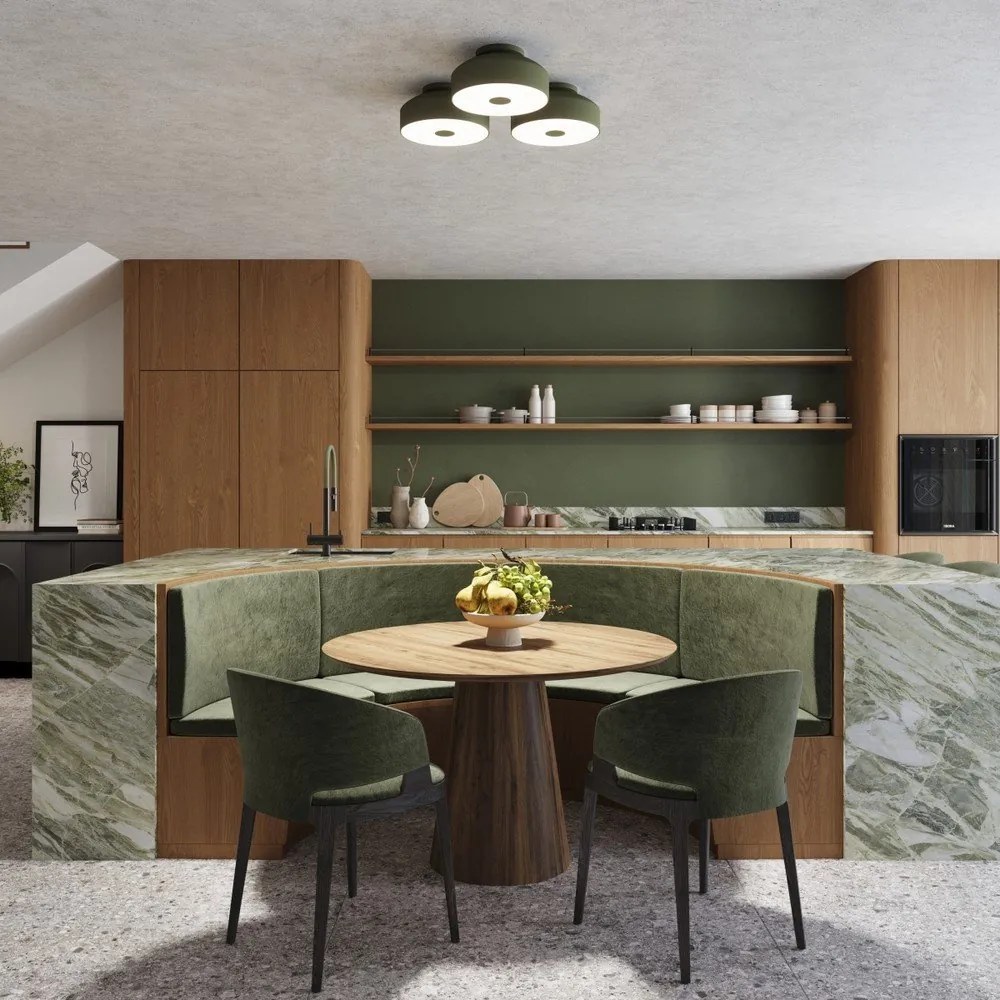 Zöld mennyezeti lámpa Blacko – Sollux