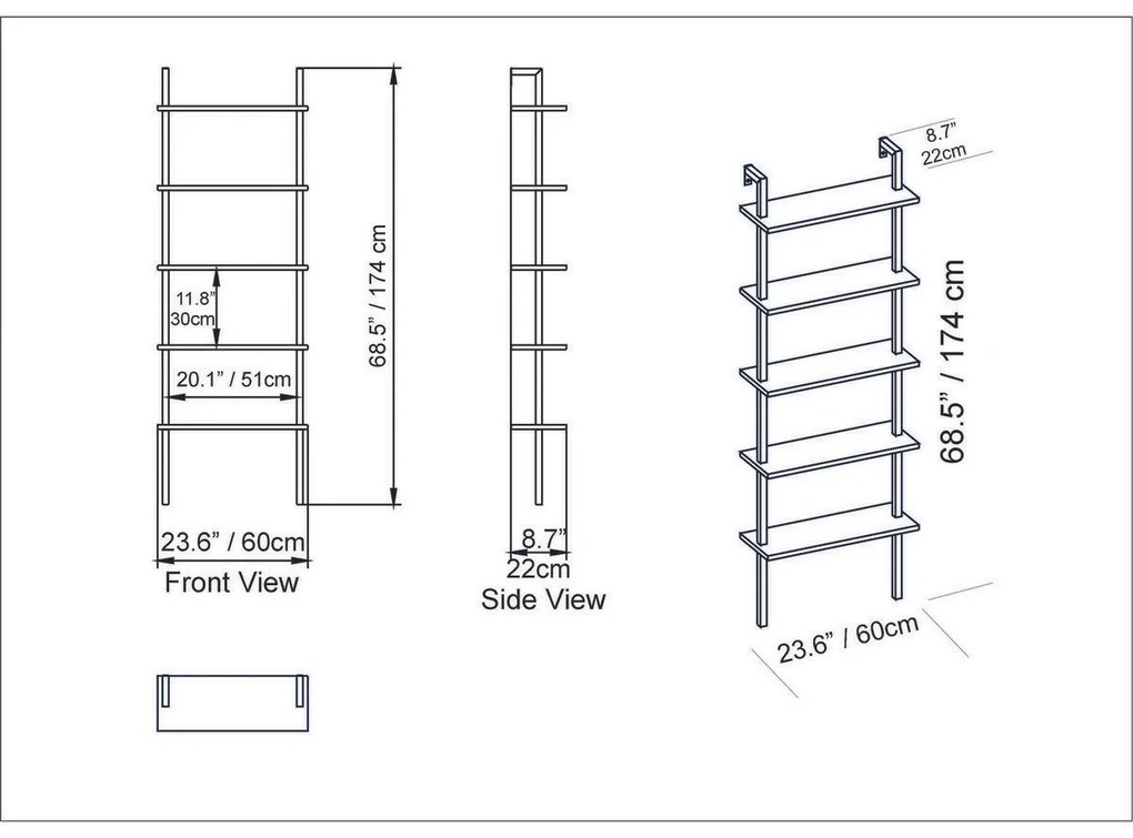 Piante White állványpolc