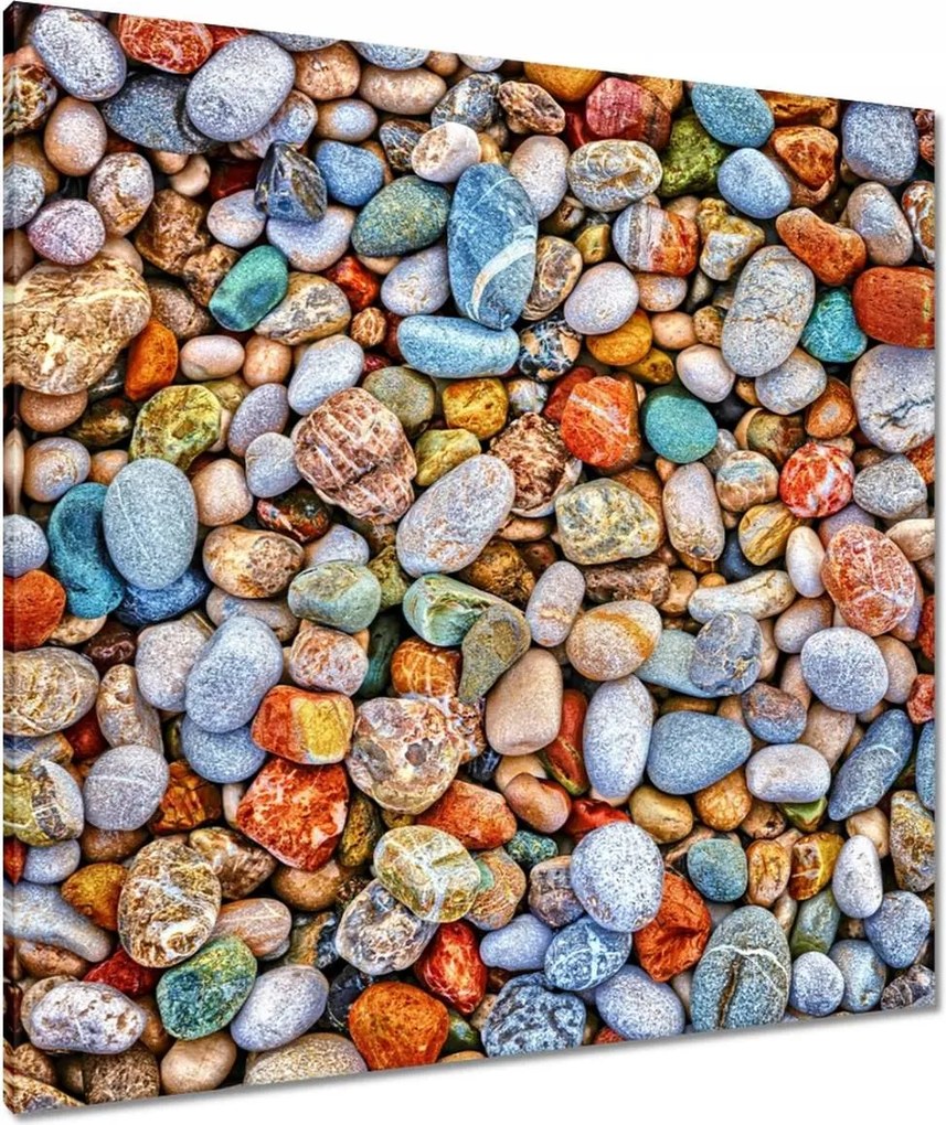 Vászonkép 80x80 Színes kavicsok