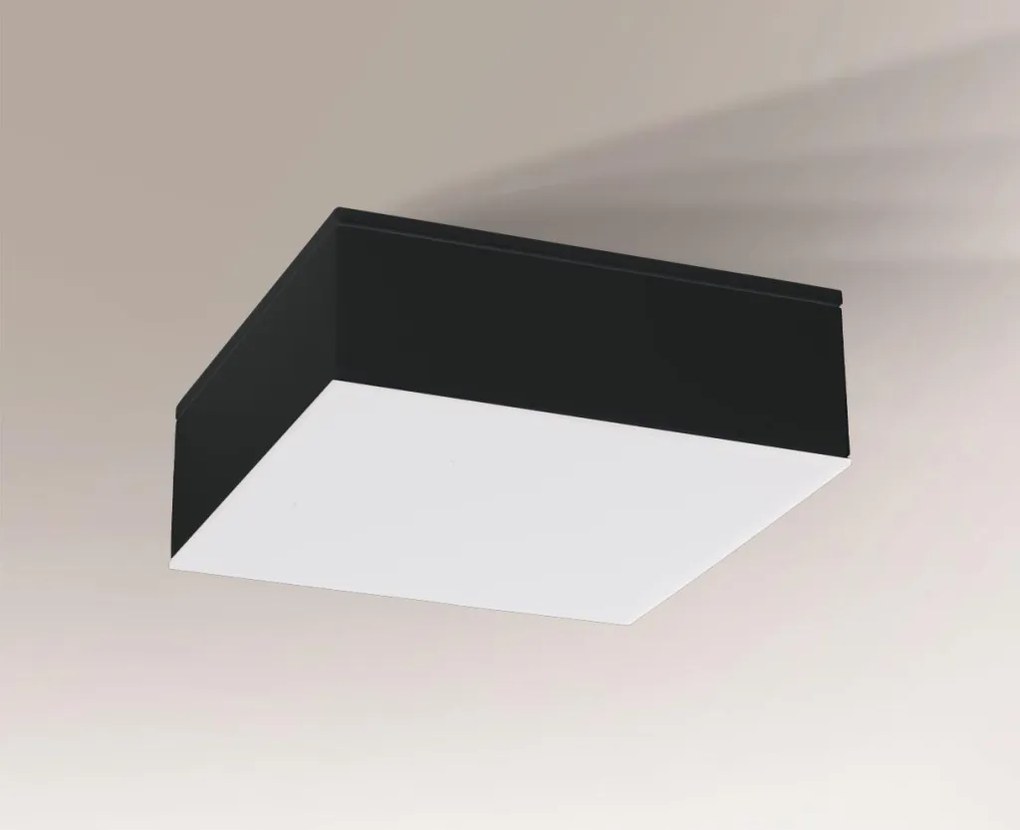 ANTIGO 8057 TOTTORI Négyzetes Mennyezeti Lámpa Fekete LED IP44