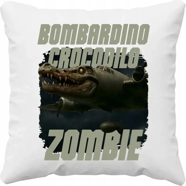 Bombardino Crocodilo zombi krokodil bombázó Italian Brainrot párna