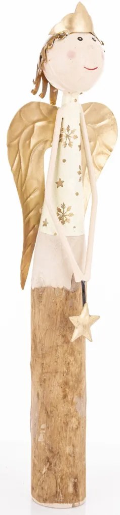 Dekor figura Angyal többszínű fém 52x15x8cm