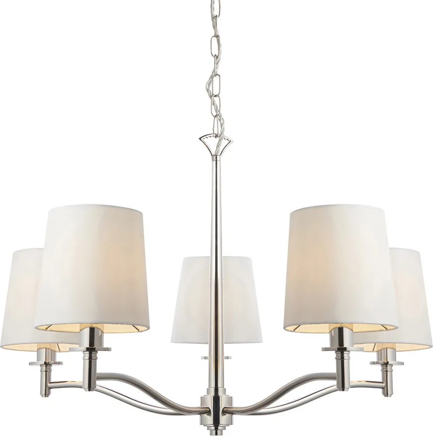 ENDON 95826 ORTONA Modern Csillár Antik Fehér, Nickel-Nero E14 IP20