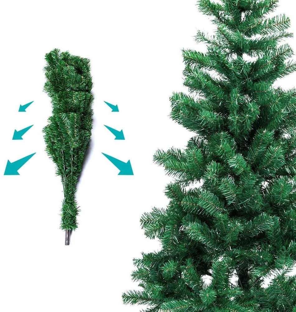 Nordmann műfenyő fém talppal, 4 méretben-180 cm