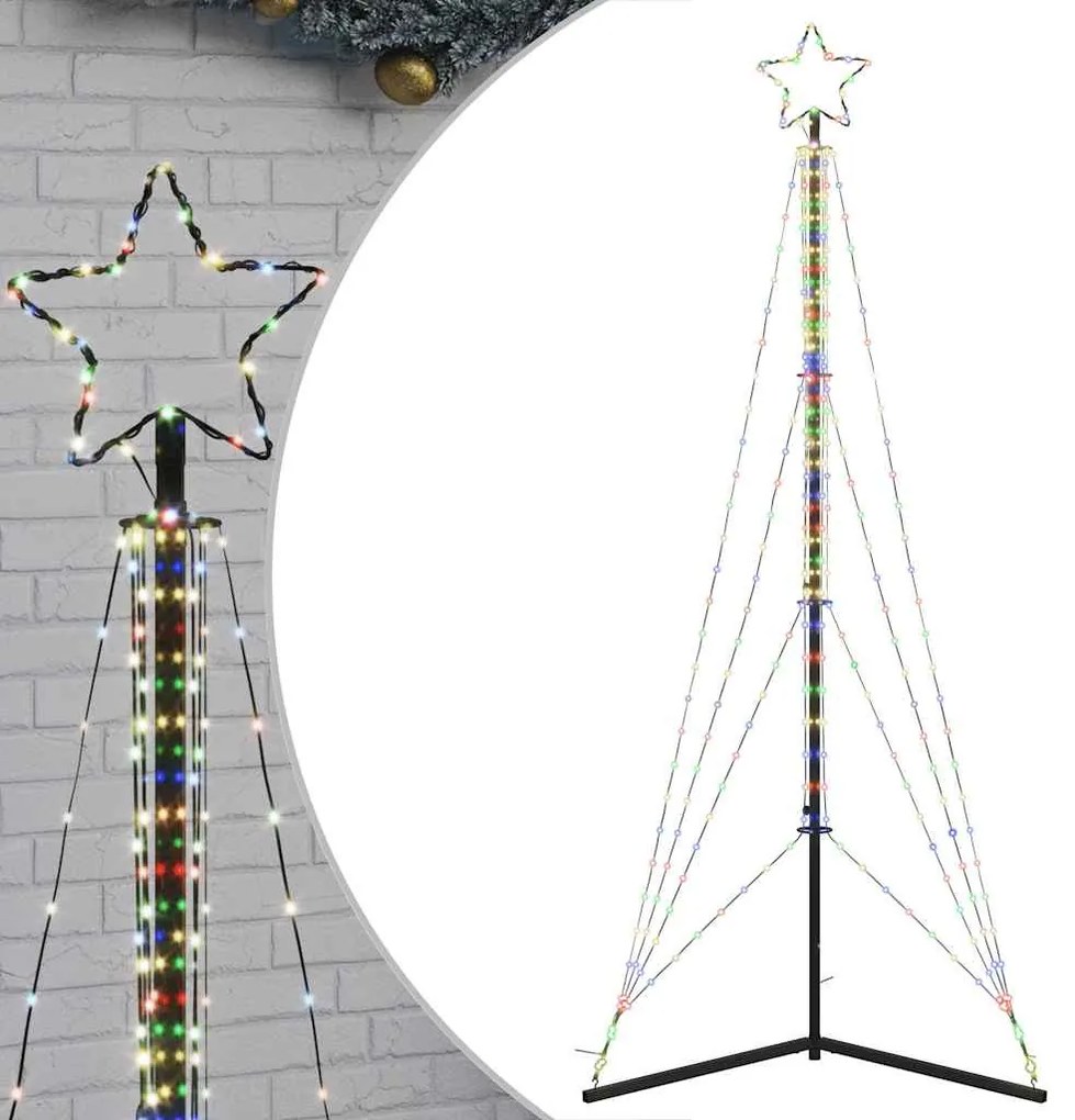 színes LED karácsonyfa 483 LED 240 cm