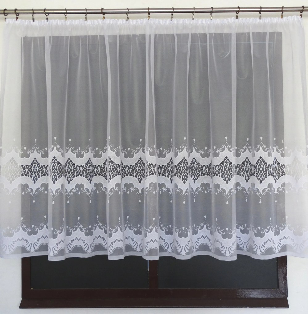 Mg Függöny 762/21 Fehér 350x125cm készre szerelve M szalaggal