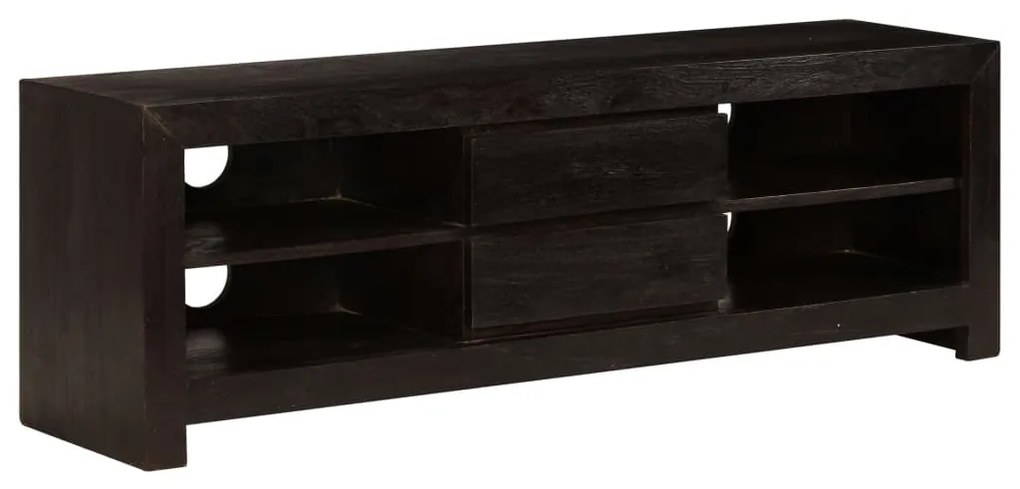 sötétbarna tömör akácfa TV-szekrény 120 x 30 x 40 cm