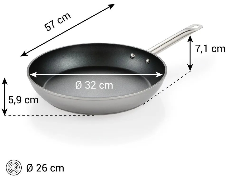 Alumínium serpenyő tapadásmentes felülettel ø 32 cm GrandChef+ – Tescoma