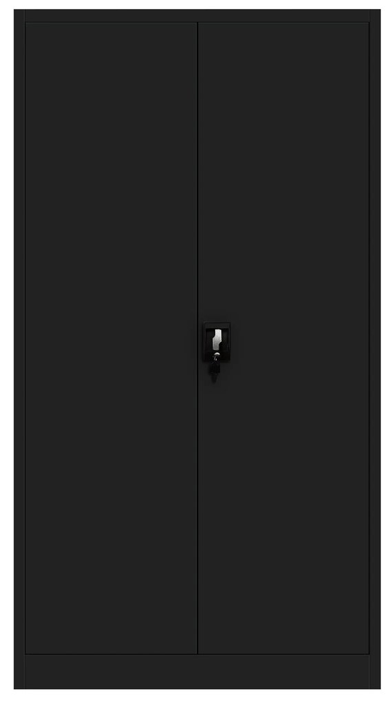 4x készlet fém iratszekrény JAN, 900 x 1850 x 400 mm, fekete