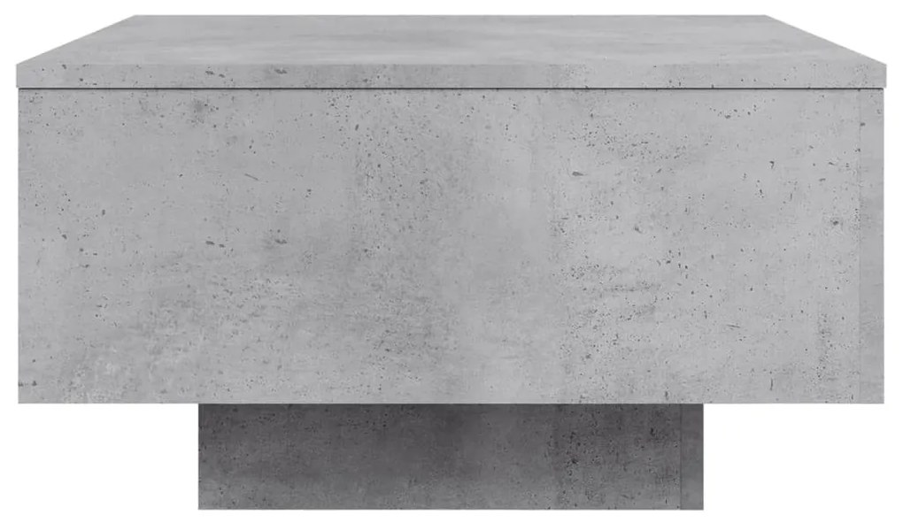betonszürke szerelt fa dohányzóasztal 55x55x31 cm