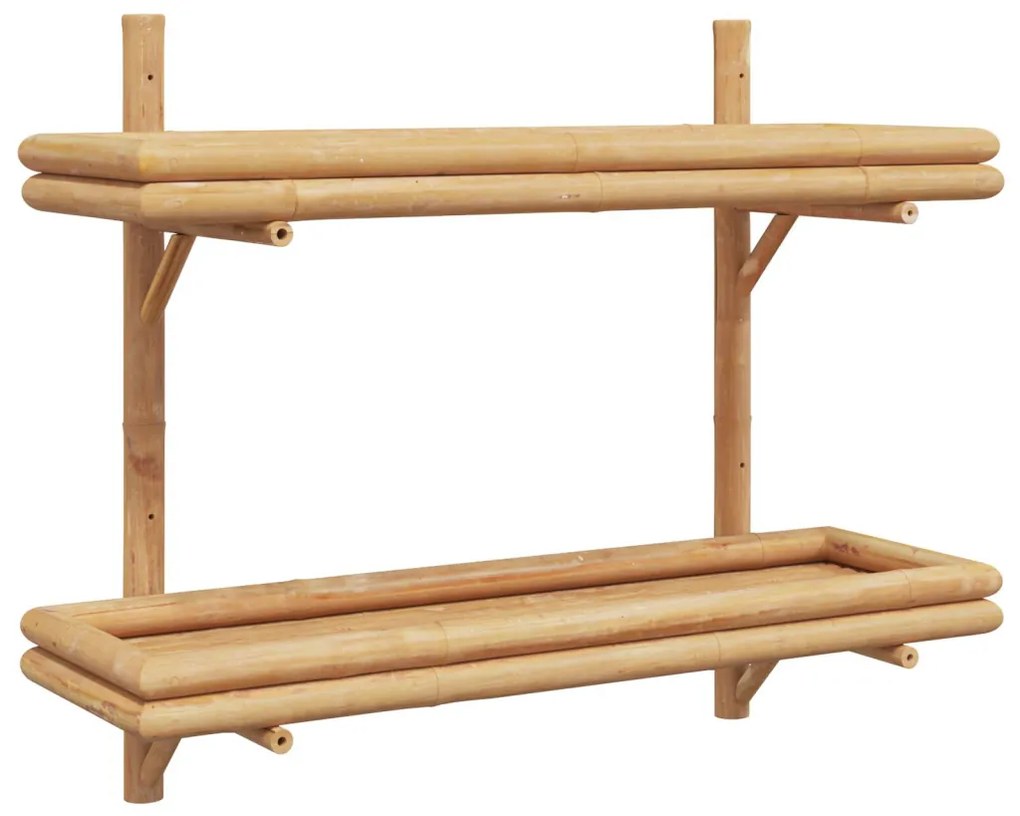 Falifiók polcokkal tárolóval Barna 75 x 26 x 60 cm bambusz