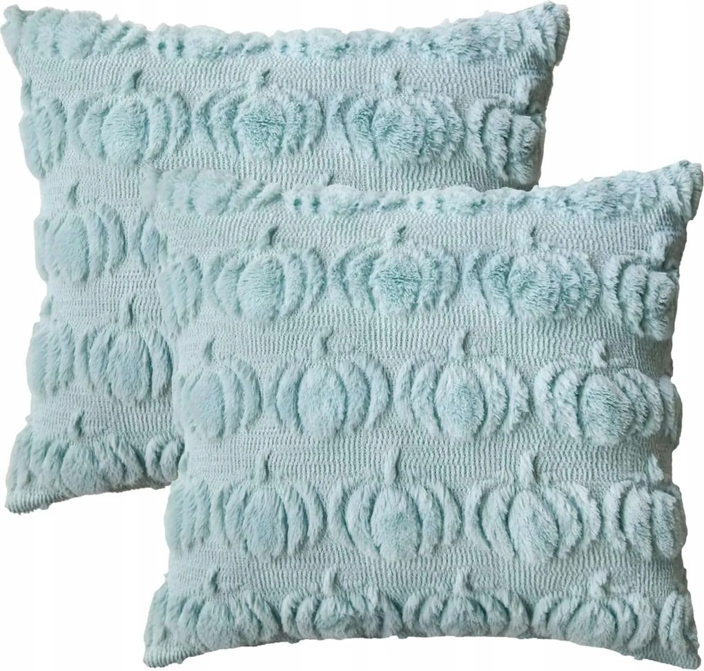 Őszi díszpárnahuzat sütőtökkel kék 45x45cm 2db